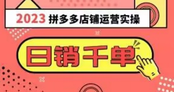 2023拼多多运营实操，每天30分钟日销1000＋，爆款选品技巧大全-云际资源网