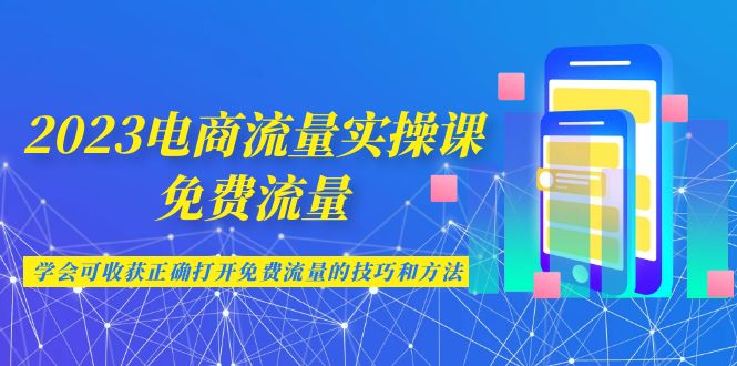 2023电商流量实操课-免费流量，学会可收获正确打开免费流量的技巧和方法-云际资源网