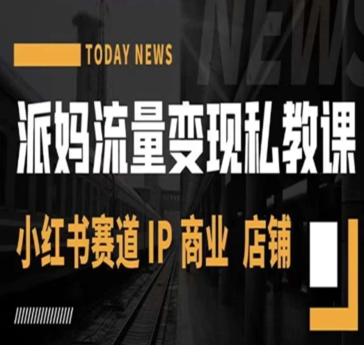 派妈流量变现私教课，小红书赛道IP  商业  店铺-云际资源网