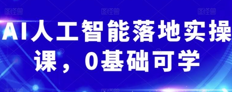 AI人工智能落地实操课，0基础可学-云际资源网