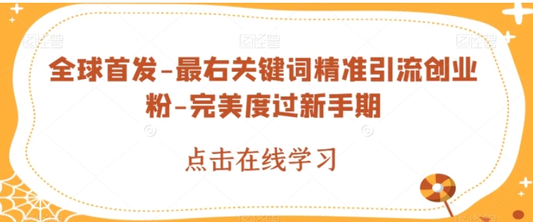 全球首发-最右关键词精准引流创业粉-完美度过新手期【揭秘】-云际资源网