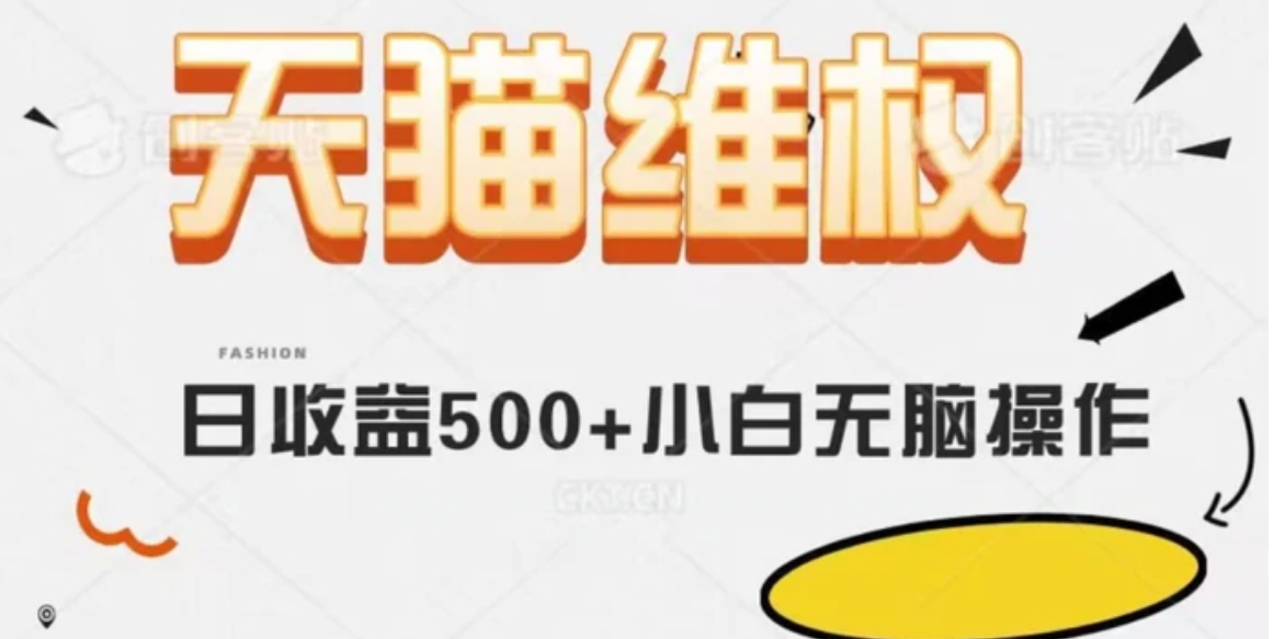天猫维权，日收益500+小白简单无脑操作每天动动手就可以【仅揭秘】-云际资源网