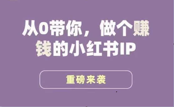 小红书运营大宝典，从0带你做个赚钱的小红书IP-云际资源网