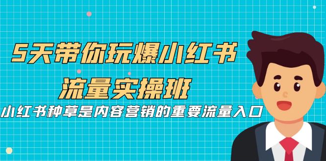 5天带你玩爆小红书流量实操班，小红书种草是内容营销的重要流量入口-云际资源网