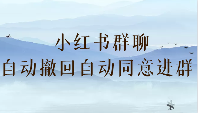 小红书群聊自动撤回、自动同意进群插件-云际资源网
