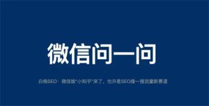 微信问一问是什么、怎么入驻、SEO引流怎么玩-云际资源网