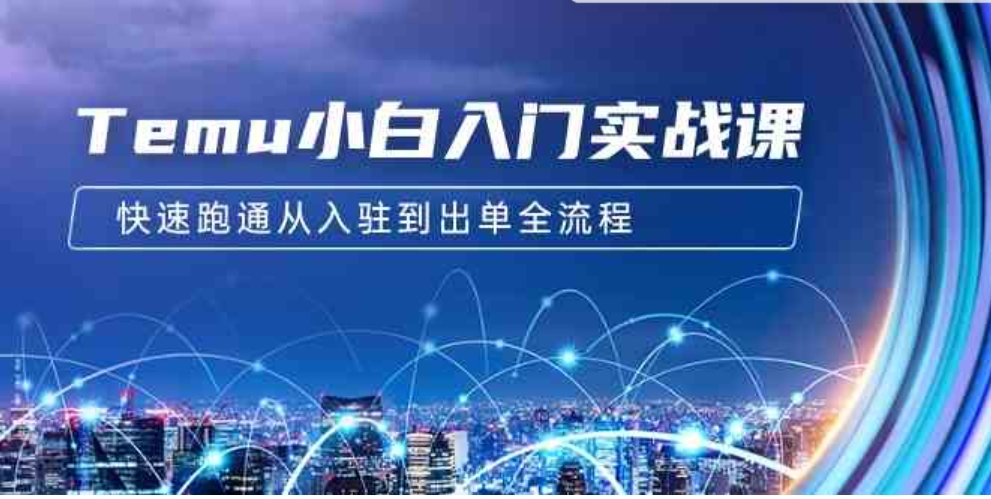 （9295期）Temu小白入门实战课：跨境拼多多电商培训快速跑通从入驻到出单全流程-12节-云际资源网
