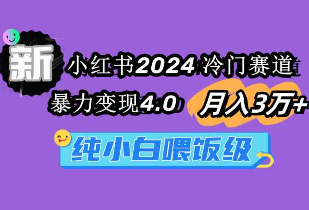 （9134期）小红书2024冷门赛道月入3万+暴力变现4.0纯小白喂饭级-云际资源网