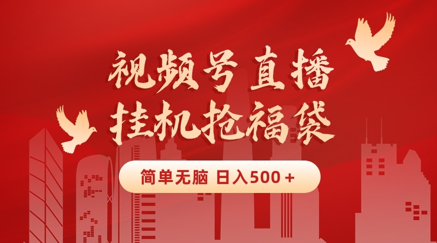 最新视频号直播挂机抢福袋项目，简单无脑，批量产出实物，轻松日入500＋-云际资源网