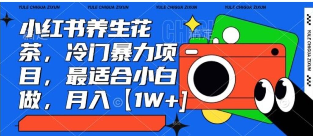 小红书养生花茶，冷门暴力项目，最适合小白做，月入【1W+】-云际资源网