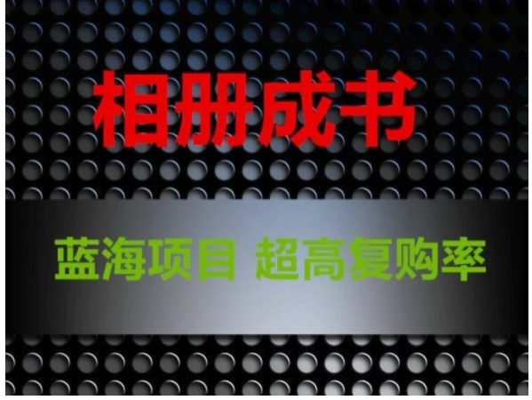 相册成书，蓝海项目，认真操作月入过万-云际资源网