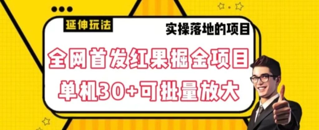 全网首发红果免费短剧掘金项目，单机30+可批量放大【揭秘】-云际资源网
