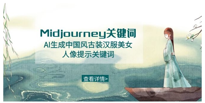 Midjourney关键词-AI生成中国风古装汉服美女人像提示关键词-云际资源网