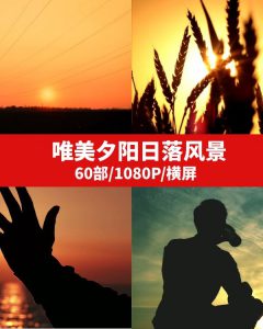 唯美夕阳日落风景视频素材--云际资源网