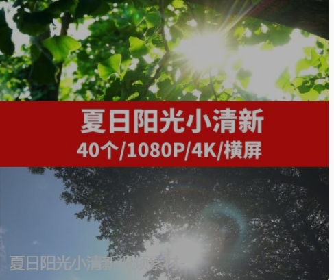 夏日阳光小清新视频素材-云际资源网