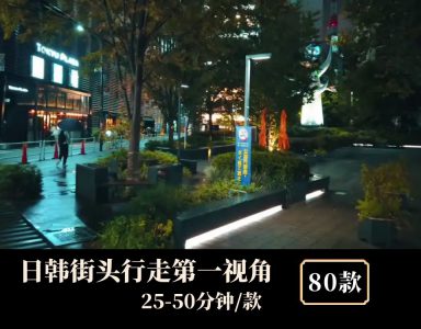 日韩城市街头行走第一视角素材-云际资源网