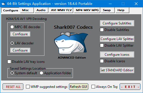 Shark007Codecs(多媒体编解码器套件)v20.0.9便携版-云际资源网