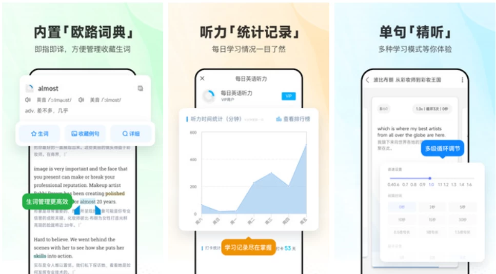 每日英语听力v11.3.0专为英语学习者设计的手机应用，解锁会员版-云际资源网
