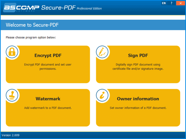ASCOMPSecure-PDF(PDF文件加密软件)Prov2.011便携版-云际资源网
