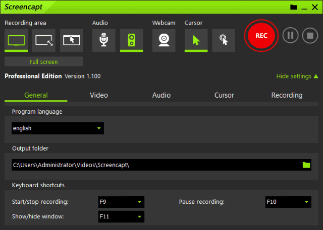 ASCOMPScreencaptPro(屏幕捕捉录制工具)v2.000便携版-云际资源网