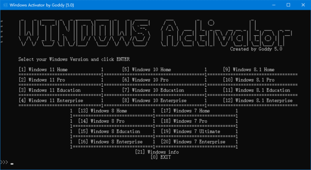 WindowsActivatorbyGoddy(Win11/Win10激活工具)v5.1-云际资源网