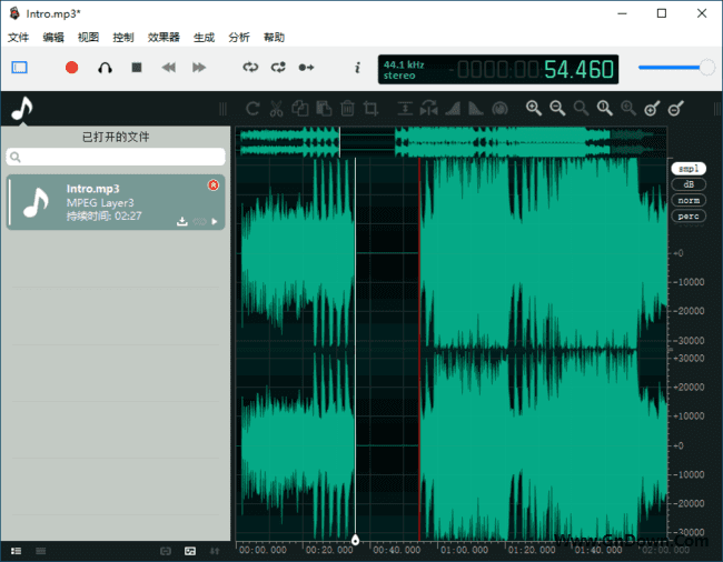 ocenaudio(录音和音频编辑软件)v3.14.9多语便携版-云际资源网