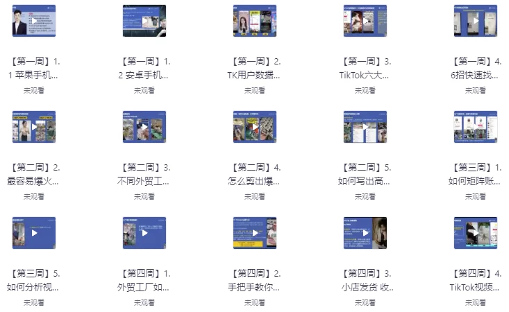 TikTok外贸工厂陪跑训练营-云际资源网