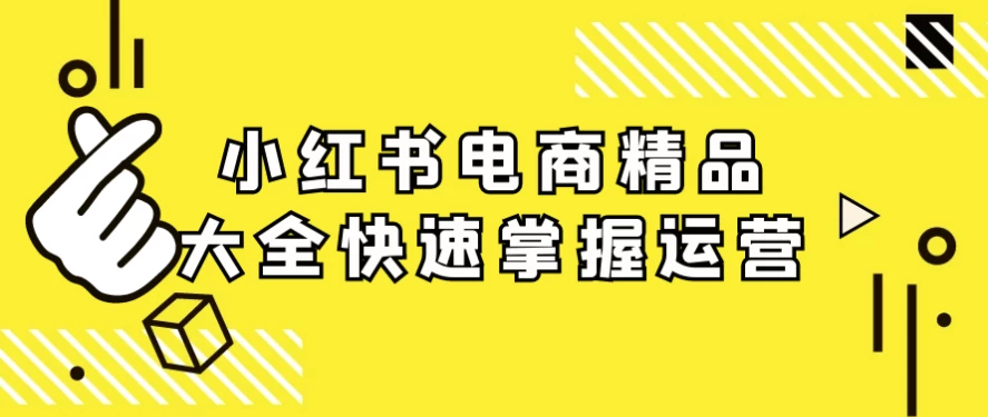 小红书电商精品大全快速掌握运营-云际资源网