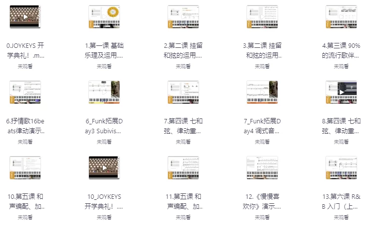朱茵琪JOYKEYS现代键盘课程-云际资源网