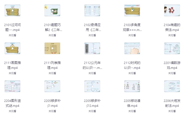 高斯数学趣味动画420集（1-6年级全）-云际资源网