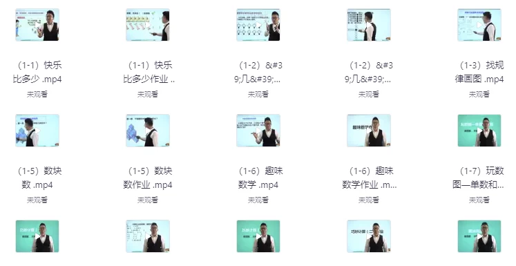 《艾麦思网校小学1-6年级数学思维视频课》各年级全套300讲-云际资源网