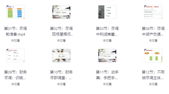 陆家嘴学堂·财务尽调基础与实务-云际资源网