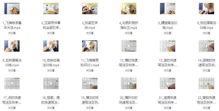 飞楷实用练字“9合1”全体系课-云际资源网