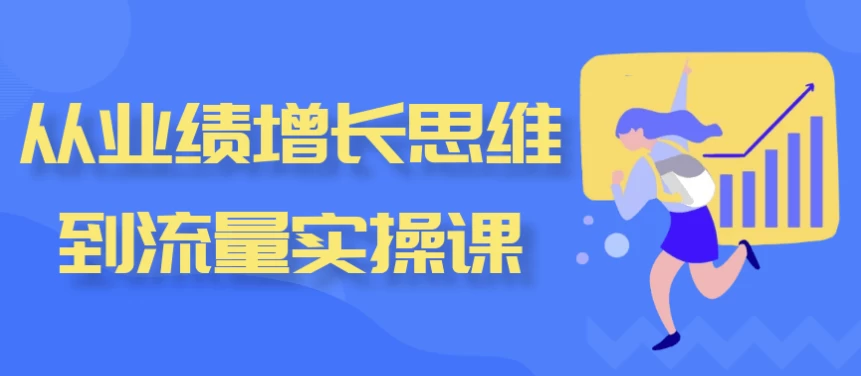 从业绩增长思维到流量实操课-云际资源网
